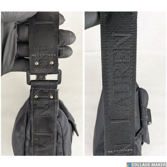 Lauren Ralph Lauren Nylon Handbag Purse Satchel Black Zippered Pockets Bag - Picture 7 of 9